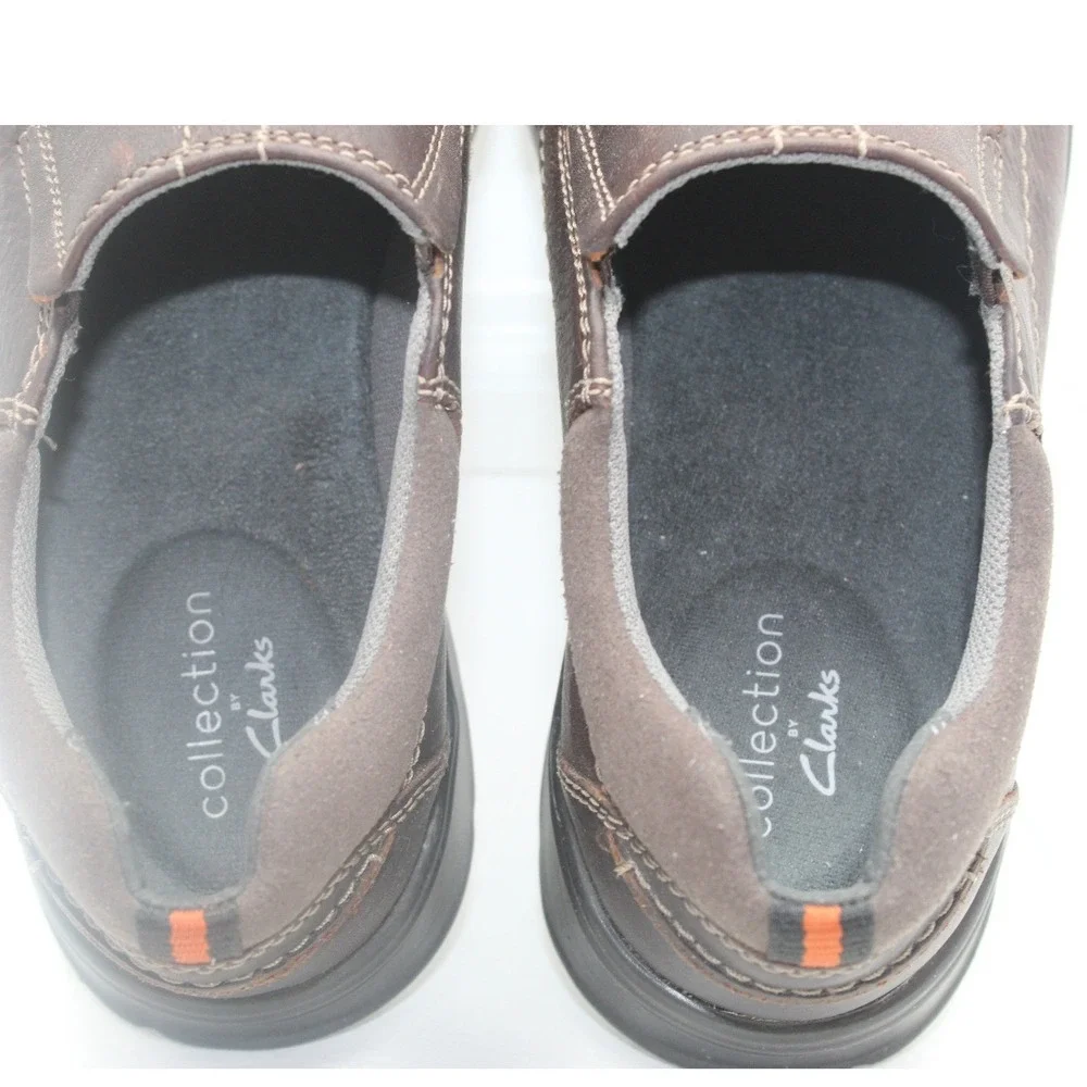 Clarks Collection Mens Brown Leather Slip On Loafers 261196147085 Size 9.5 M